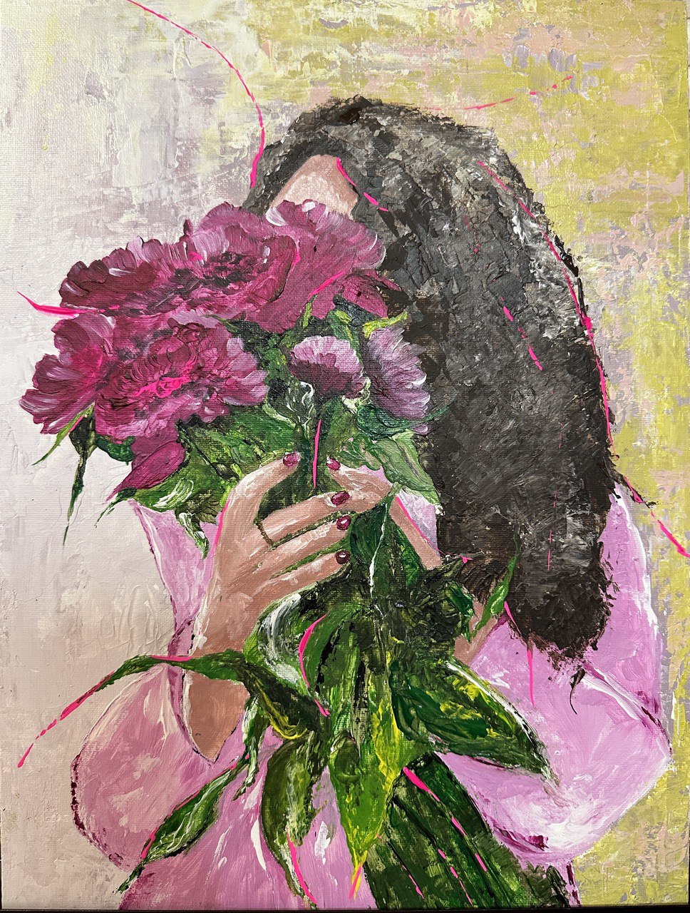 Emergence of Elegance: A Girl Born from Flowers